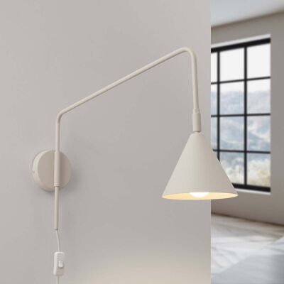 Applique murale LYS, beige, Ø 14 cm, métal, fiche, E14 - SOLLUX SOLLUX LIGHTING - Salon / séjour - Scandinave - À ampoule unique Applique murale LYS, beige, Ø 14 cm, métal, fiche, E14 - SOLLUX SOLLUX LIGHTING - Salon / séjour - Scandinave - À ampoule unique