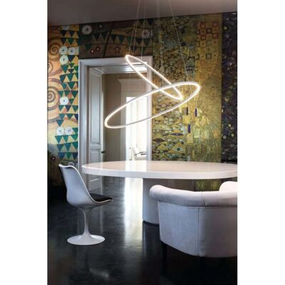 Ellisse Double Suspension Aluminium - Nemo Lighting - Salle à manger - Multi-ampoules Ellisse Double Suspension Aluminium - Nemo Lighting - Salle à manger - Multi-ampoules