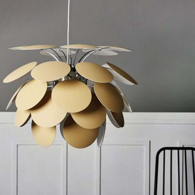 Discoco Suspension Ø132 Beige Mat - Marset - Plastique Discoco Suspension Ø132 Beige Mat - Marset - Plastique