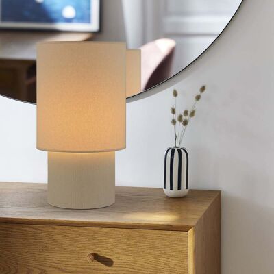 Lampe à poser Rhodes ivoire/beige, hauteur 51 cm - COREP SAS - Salon / séjour - Céramique - Avec abat-jour Lampe à poser Rhodes ivoire/beige, hauteur 51 cm - COREP SAS - Salon / séjour - Céramique - Avec abat-jour
