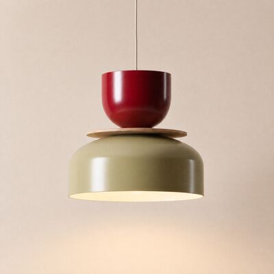 Suspension Uto marron clair/rouge foncé 30 cm en métal - ALDEX - Salle à manger - Moderne - À ampoule unique Suspension Uto marron clair/rouge foncé 30 cm en métal - ALDEX - Salle à manger - Moderne - À ampoule unique