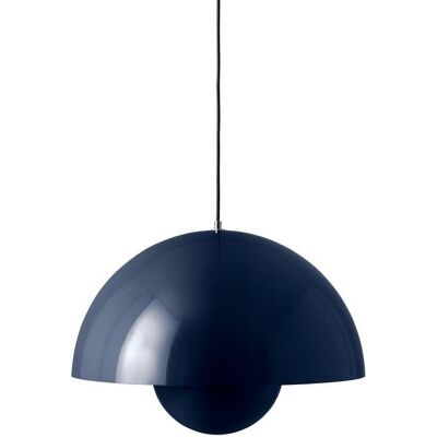 Suspension Flowerpot VP2, Ø 50 cm, bleu acier - &TRADITION; - Salon / séjour - Design - Aluminium - Avec abat-jour Suspension Flowerpot VP2, Ø 50 cm, bleu acier - &TRADITION; - Salon / séjour - Design - Aluminium - Avec abat-jour