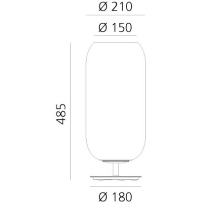 Gople Lampe de Table White/Alu - Artemide - Salon / séjour - Design - Verre - Avec abat-jour Gople Lampe de Table White/Alu - Artemide - Salon / séjour - Design - Verre - Avec abat-jour