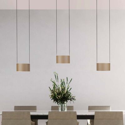 Suspension LED Clipse, couleur bronze, longueur 110 cm, CCT, à 6 lampes - PURE - Salon / séjour - Moderne - Métal - Multi-ampoules Suspension LED Clipse, couleur bronze, longueur 110 cm, CCT, à 6 lampes - PURE - Salon / séjour - Moderne - Métal - Multi-ampoules