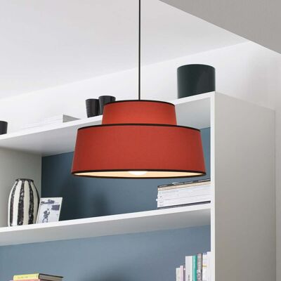 Suspension Mallorca couleur terre cuite Ø 38 cm en coton - COREP SAS - Salon / séjour - Tissu / textile - Avec abat-jour Suspension Mallorca couleur terre cuite Ø 38 cm en coton - COREP SAS - Salon / séjour - Tissu / textile - Avec abat-jour