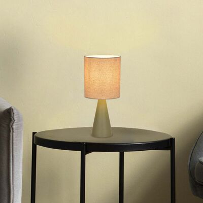 Lampe à poser Sally, finition mate/beige, hauteur 33 cm - COREP SAS - Salon / séjour - Moderne - Métal - Avec abat-jour Lampe à poser Sally, finition mate/beige, hauteur 33 cm - COREP SAS - Salon / séjour - Moderne - Métal - Avec abat-jour