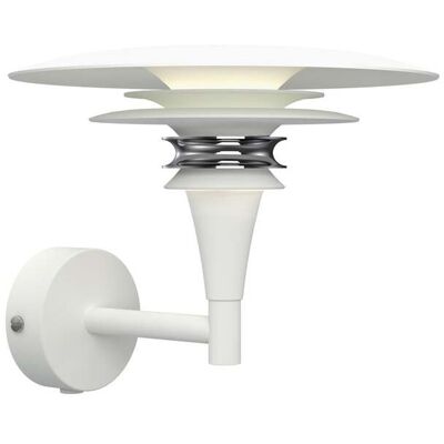 Applique murale Diablo, blanc/chrome, Ø 20 cm Métal, G9 - Belid - Salon / séjour - Design - À ampoule unique Applique murale Diablo, blanc/chrome, Ø 20 cm Métal, G9 - Belid - Salon / séjour - Design - À ampoule unique