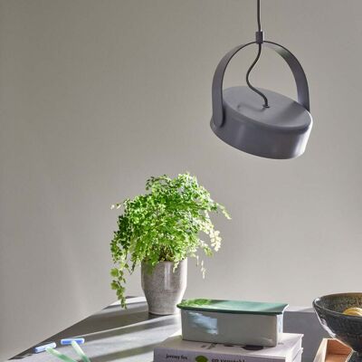 Lustre Suspendu Gris Clair Hübsch avec Inclinaison Réglable - Lumière de plafond Lustre Suspendu Gris Clair Hübsch avec Inclinaison Réglable - Lumière de plafond