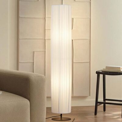 Lampadaire Virelle, blanc, textile, hauteur 117 cm, E27 - Lindby - Salon / séjour - Tissu / textile - À ampoule unique Lampadaire Virelle, blanc, textile, hauteur 117 cm, E27 - Lindby - Salon / séjour - Tissu / textile - À ampoule unique