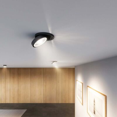 Spot encastré LED Nivo noir 50° 11 cm, orientable et à intensité variable - Sigor - Salon / séjour - Moderne - Aluminium - À ampoule unique Spot encastré LED Nivo noir 50° 11 cm, orientable et à intensité variable - Sigor - Salon / séjour - Moderne - Aluminium - À ampoule unique
