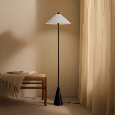 Lampadaire Norvik, hauteur 150 cm, noir/gris, métal - Lindby - Salon / séjour - Moderne Lampadaire Norvik, hauteur 150 cm, noir/gris, métal - Lindby - Salon / séjour - Moderne