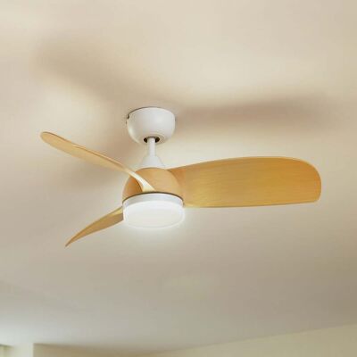 Ventilateur de plafond Lindby Enon avec lampe - Blanc/Métal Ventilateur de plafond Lindby Enon avec lampe - Blanc/Métal