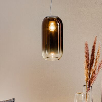 Artemide Gople Lampe Suspendue en Bronze - Design en Verre Organique Artemide Gople Lampe Suspendue en Bronze - Design en Verre Organique