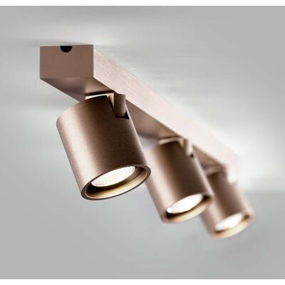 Spot LED Focus L900 rose doré 90 cm, CCT, à 3 lampes - Light-Point - Couloir - Design - Aluminium - Multi-ampoules Spot LED Focus L900 rose doré 90 cm, CCT, à 3 lampes - Light-Point - Couloir - Design - Aluminium - Multi-ampoules