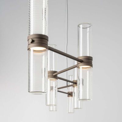 Suspension LED Zephyr Linear App, bronze, longueur 160 cm - Artemide - Salon / séjour - Design - Aluminium - Multi-ampoules Suspension LED Zephyr Linear App, bronze, longueur 160 cm - Artemide - Salon / séjour - Design - Aluminium - Multi-ampoules