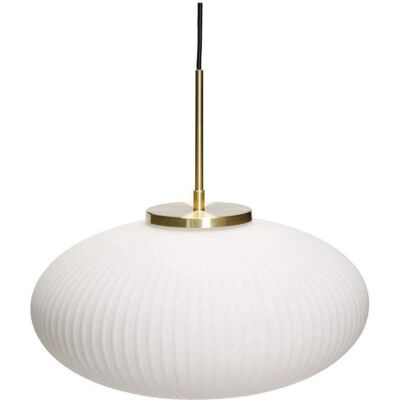 Hübsch Serene Pendule Ø40cm - Suspension en verre opale Hübsch Serene Pendule Ø40cm - Suspension en verre opale