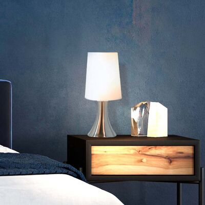 Lampe à poser Tilt, aluminium/blanc, hauteur 31 cm - COREP SAS - Salon / séjour - Métal - Avec abat-jour Lampe à poser Tilt, aluminium/blanc, hauteur 31 cm - COREP SAS - Salon / séjour - Métal - Avec abat-jour