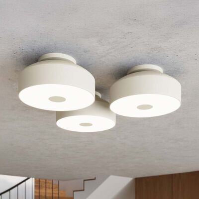 Plafonnier CLARO, beige, Ø 30 cm, métal, 4 x E27 - SOLLUX SOLLUX LIGHTING - Salon / séjour - À ampoule unique Plafonnier CLARO, beige, Ø 30 cm, métal, 4 x E27 - SOLLUX SOLLUX LIGHTING - Salon / séjour - À ampoule unique
