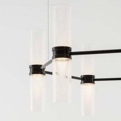 Application Zephyr Exagonal, Ø 77 cm, noir - Artemide - Salon / séjour - Design - Aluminium - Multi-ampoules Application Zephyr Exagonal, Ø 77 cm, noir - Artemide - Salon / séjour - Design - Aluminium - Multi-ampoules