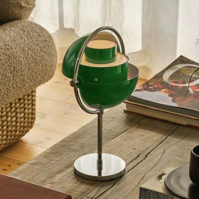 Lampe de table portable Multi-Lite, chrome/vert, 30 cm - Gubi - Salon / séjour - Design - Métal - Avec abat-jour Lampe de table portable Multi-Lite, chrome/vert, 30 cm - Gubi - Salon / séjour - Design - Métal - Avec abat-jour
