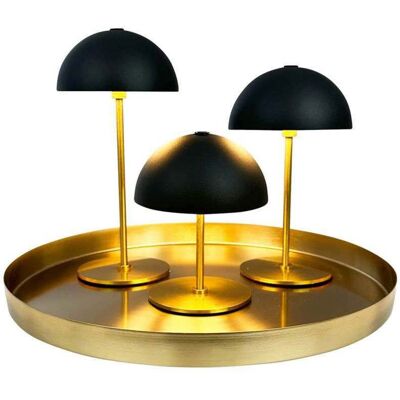 Lampe à poser LED rechargeable Along, noir/laiton - Dyberg Larsen - Salon / séjour - Scandinave - Métal - À ampoule unique Lampe à poser LED rechargeable Along, noir/laiton - Dyberg Larsen - Salon / séjour - Scandinave - Métal - À ampoule unique