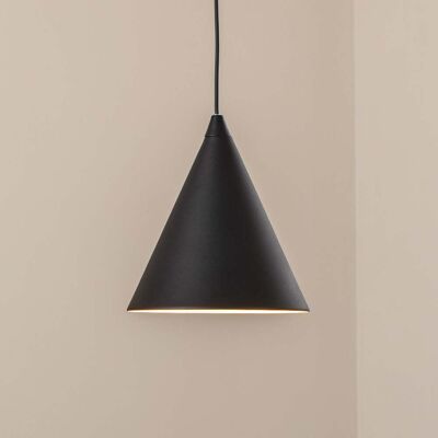 Suspension Forme conique en métal noir, Ø 24 cm - ALDEX - Salle à manger - À ampoule unique Suspension Forme conique en métal noir, Ø 24 cm - ALDEX - Salle à manger - À ampoule unique