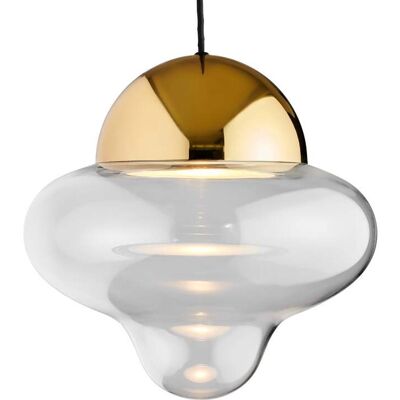 Suspension Nutty XL Clear/Gold - DESIGN BY US - Salon / séjour - Verre - À ampoule unique Suspension Nutty XL Clear/Gold - DESIGN BY US - Salon / séjour - Verre - À ampoule unique