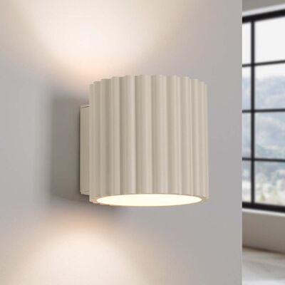 Applique murale RIBLA, beige, Ø 10 cm, métal, G9 - SOLLUX SOLLUX LIGHTING - Salon / séjour - Aluminium - À ampoule unique Applique murale RIBLA, beige, Ø 10 cm, métal, G9 - SOLLUX SOLLUX LIGHTING - Salon / séjour - Aluminium - À ampoule unique