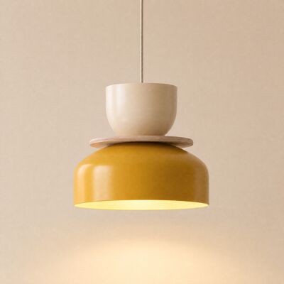 Suspension Uto jaune/crème 30 cm en métal - ALDEX - Salle à manger - Moderne - À ampoule unique Suspension Uto jaune/crème 30 cm en métal - ALDEX - Salle à manger - Moderne - À ampoule unique