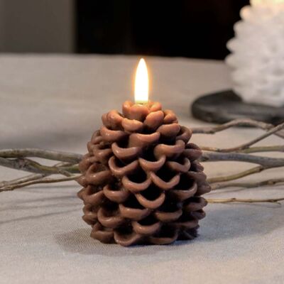 Bougie LED « PINE CONE », marron, Ø 7 cm, cire - Uyuni Lighting - Salon / séjour - Autres - À ampoule unique Bougie LED « PINE CONE », marron, Ø 7 cm, cire - Uyuni Lighting - Salon / séjour - Autres - À ampoule unique