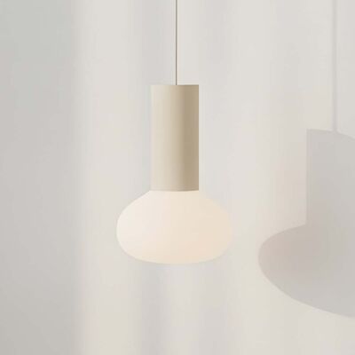 Suspension Flo, beige, à 1 lampe, verre - ALDEX - Salon / séjour - Design - Métal - À ampoule unique Suspension Flo, beige, à 1 lampe, verre - ALDEX - Salon / séjour - Design - Métal - À ampoule unique