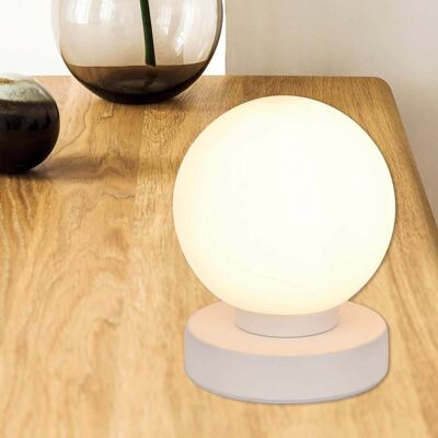 Lampe à poser Seventy, blanc mat, hauteur 15 cm - COREP SAS - Salon / séjour - Métal - Avec abat-jour Lampe à poser Seventy, blanc mat, hauteur 15 cm - COREP SAS - Salon / séjour - Métal - Avec abat-jour