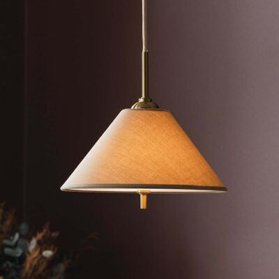 Suspension IRIS 25, marron moka, Ø 25 cm - Globen Lighting - Salon / séjour - Scandinave - Tissu / textile - Avec abat-jour Suspension IRIS 25, marron moka, Ø 25 cm - Globen Lighting - Salon / séjour - Scandinave - Tissu / textile - Avec abat-jour