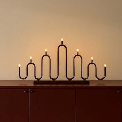 Noel, chandelier à 7 bougies, 76 cm, bronze - Globen Lighting Noel 7 - Scandinave - Métal - Multi-ampoules Noel, chandelier à 7 bougies, 76 cm, bronze - Globen Lighting Noel 7 - Scandinave - Métal - Multi-ampoules