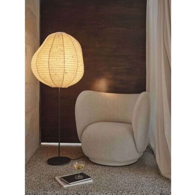 Lampadaire Ferm Living Kurbis - Blanc - 137,6cm - Papier de riz Lampadaire Ferm Living Kurbis - Blanc - 137,6cm - Papier de riz
