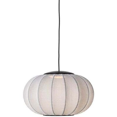 Knit-Wit 45 Oval LED Suspension Silver - Made By Hand - Chambre à coucher - Tissu / textile Knit-Wit 45 Oval LED Suspension Silver - Made By Hand - Chambre à coucher - Tissu / textile