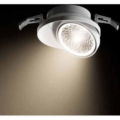 Spot encastré LED Nivo, blanc, 50°, orientable sur 14 cm, à intensité variable Sigor - Salon / séjour - Moderne - Aluminium - À ampoule unique Spot encastré LED Nivo, blanc, 50°, orientable sur 14 cm, à intensité variable Sigor - Salon / séjour - Moderne - Aluminium - À ampoule unique