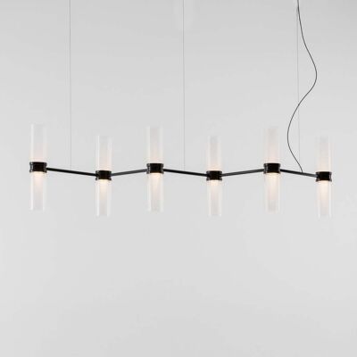 Suspension LED Zephyr Linear App, noir, longueur 160 cm - Artemide - Salon / séjour - Design - Aluminium - Multi-ampoules Suspension LED Zephyr Linear App, noir, longueur 160 cm - Artemide - Salon / séjour - Design - Aluminium - Multi-ampoules