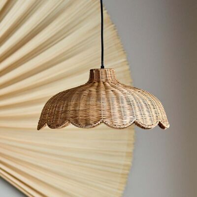Suspension Pittu, couleur naturelle, Ø 42 cm, rotin, E27 - Bloomingville - Cuisine - Rustique - Bois - À ampoule unique Suspension Pittu, couleur naturelle, Ø 42 cm, rotin, E27 - Bloomingville - Cuisine - Rustique - Bois - À ampoule unique