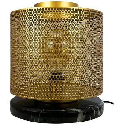 Lampe à poser Nantes, laiton/marbre, Ø 30 cm - Dyberg Larsen - Salon / séjour - Scandinave - À ampoule unique Lampe à poser Nantes, laiton/marbre, Ø 30 cm - Dyberg Larsen - Salon / séjour - Scandinave - À ampoule unique