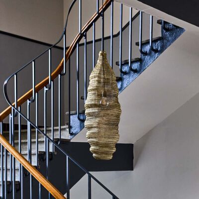 Suspension Mesh dorée en fer Ø 30 cm - House Doctor - Salon / séjour - Design - Métal - À ampoule unique Suspension Mesh dorée en fer Ø 30 cm - House Doctor - Salon / séjour - Design - Métal - À ampoule unique