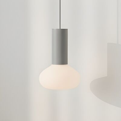 Suspension Flo, grise, à 1 lampe, verre - ALDEX - Salon / séjour - Design - Métal - À ampoule unique Suspension Flo, grise, à 1 lampe, verre - ALDEX - Salon / séjour - Design - Métal - À ampoule unique