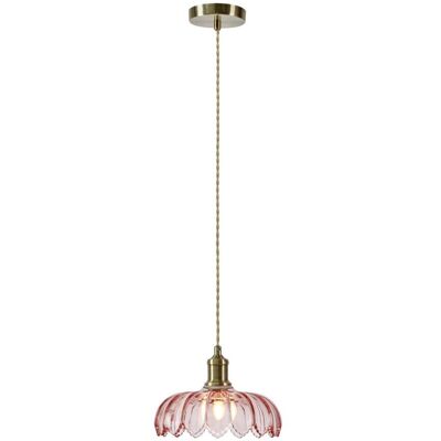 Suspension Kurage, laiton vieilli/rose, verre, Ø 26 cm, E27 - Markslöjd - Cuisine - Avec abat-jour Suspension Kurage, laiton vieilli/rose, verre, Ø 26 cm, E27 - Markslöjd - Cuisine - Avec abat-jour