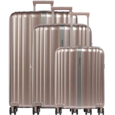 Travelite Paros Kofferset (4 wielen) beige,bruin Travelite Paros Kofferset (4 wielen) beige,bruin