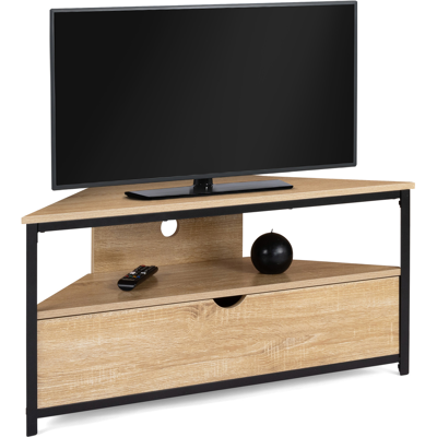 IDMARKET Meuble d'angle pour TV DETROIT avec rangement - Support TV IDMARKET Meuble d'angle pour TV DETROIT avec rangement - Support TV