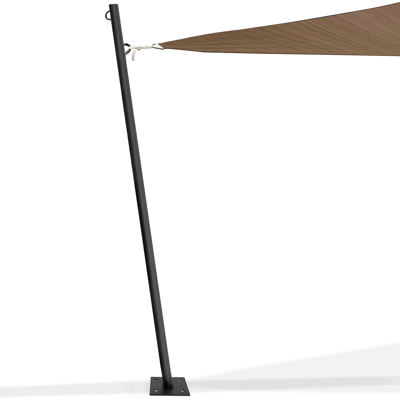 IDMarket Zwarte stalen paal voor schaduwdoeken, 220 cm IDMarket Zwarte stalen paal voor schaduwdoeken, 220 cm
