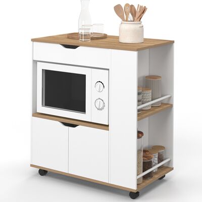 IDMarket Magnetron dressoir met kruidenrek, wit IDMarket Magnetron dressoir met kruidenrek, wit