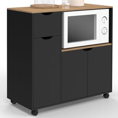 IDMarket Magnetron dressoir xxl hout zwart IDMarket Magnetron dressoir xxl hout zwart