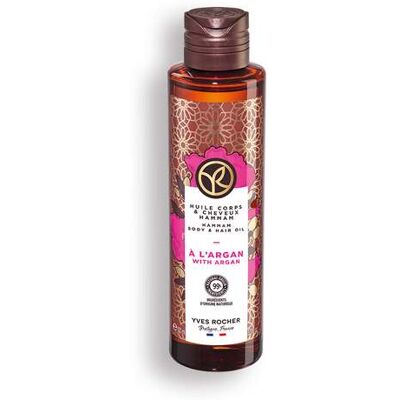 Bain de Nature Huile corps et cheveux à l'argan et à la rose - Huile pour corps et cheveux Bain de Nature Huile corps et cheveux à l'argan et à la rose - Huile pour corps et cheveux