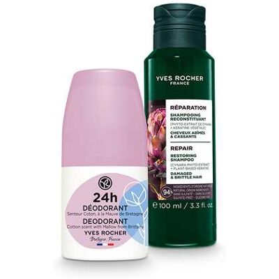 Yves Rocher Set Voyage Essentiels Fraîcheur & Réparation Yves Rocher Set Voyage Essentiels Fraîcheur & Réparation
